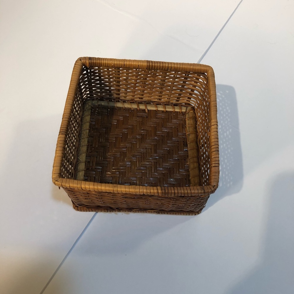 Boho Wicker Square Basket